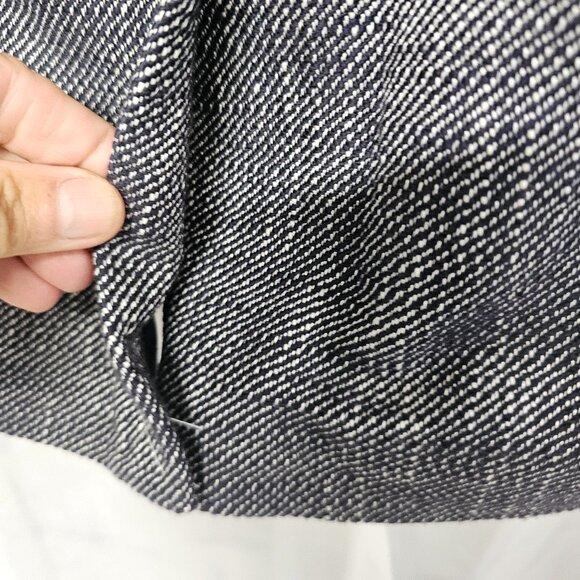 Ann Taylor Pencil Skirt Navy Blue Marled Office Classic Coquette 10 - Picture 8 of 13